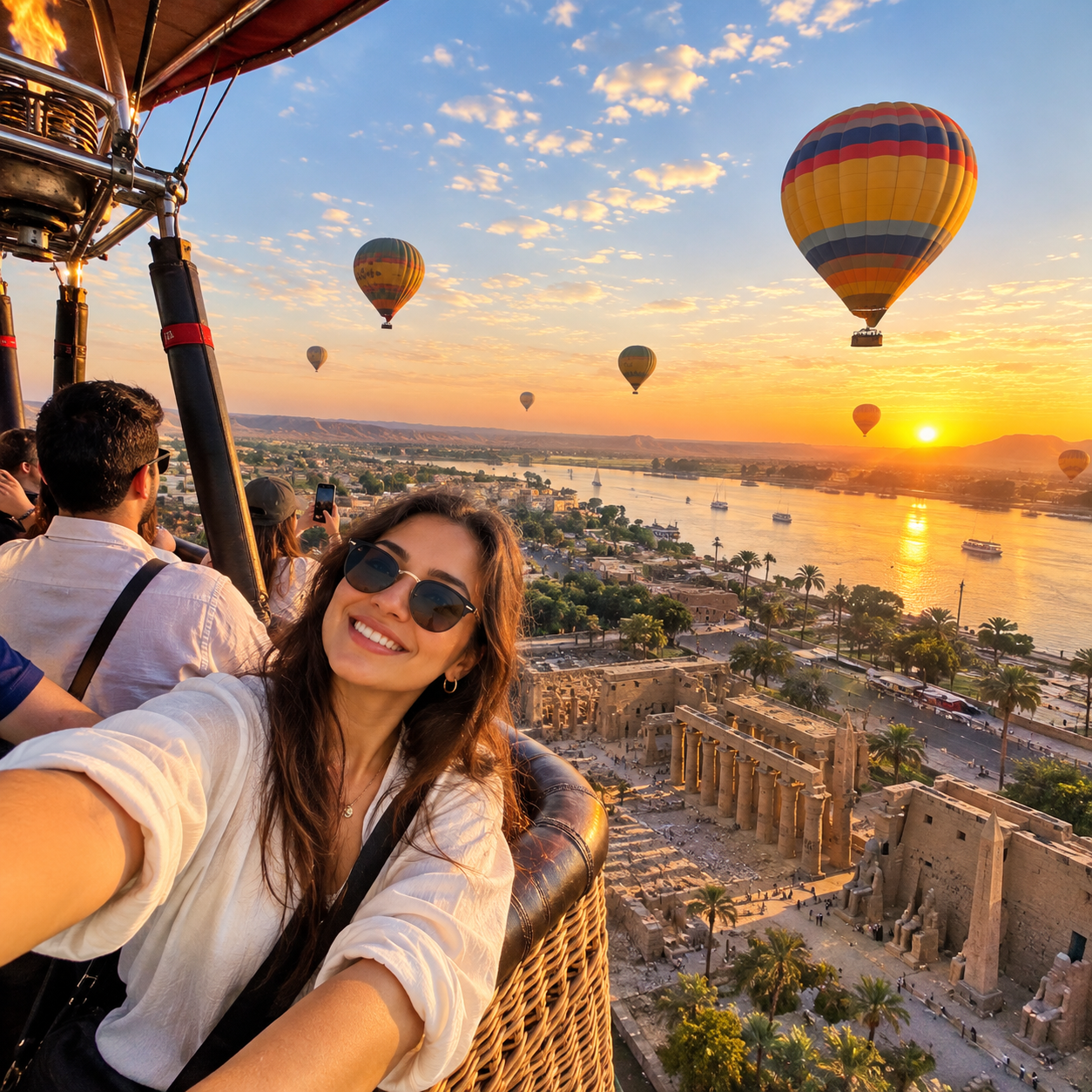 Luxor with Hot Air Balloon